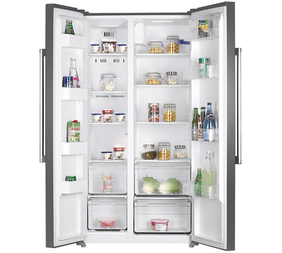 Buy Bush BSBSFFSS Side by Side Fridge Freezer- S/Steel at Argos.co.uk ...