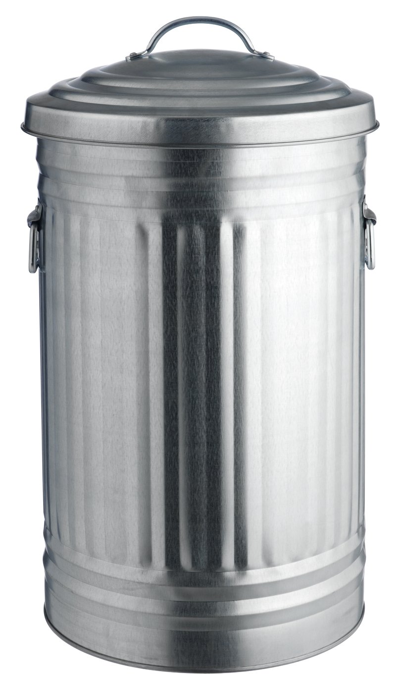 Habitat Alto 52 Litre Kitchen Bin - Galvanised Steel