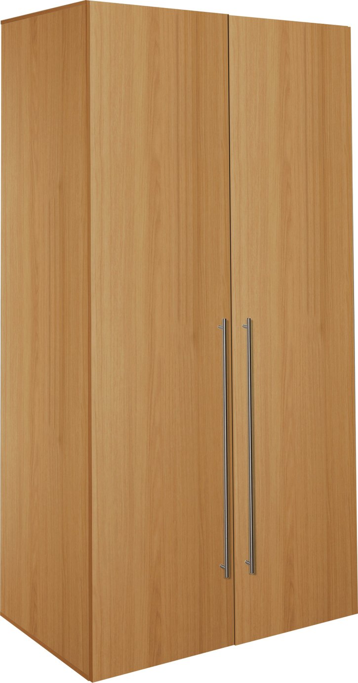 Argos Home Atlas 2 Door Tall Wardrobe - Oak Effect