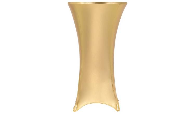 Walplus Pack of 2 Polyester Table Covers Stretch - Gold - 60 cm