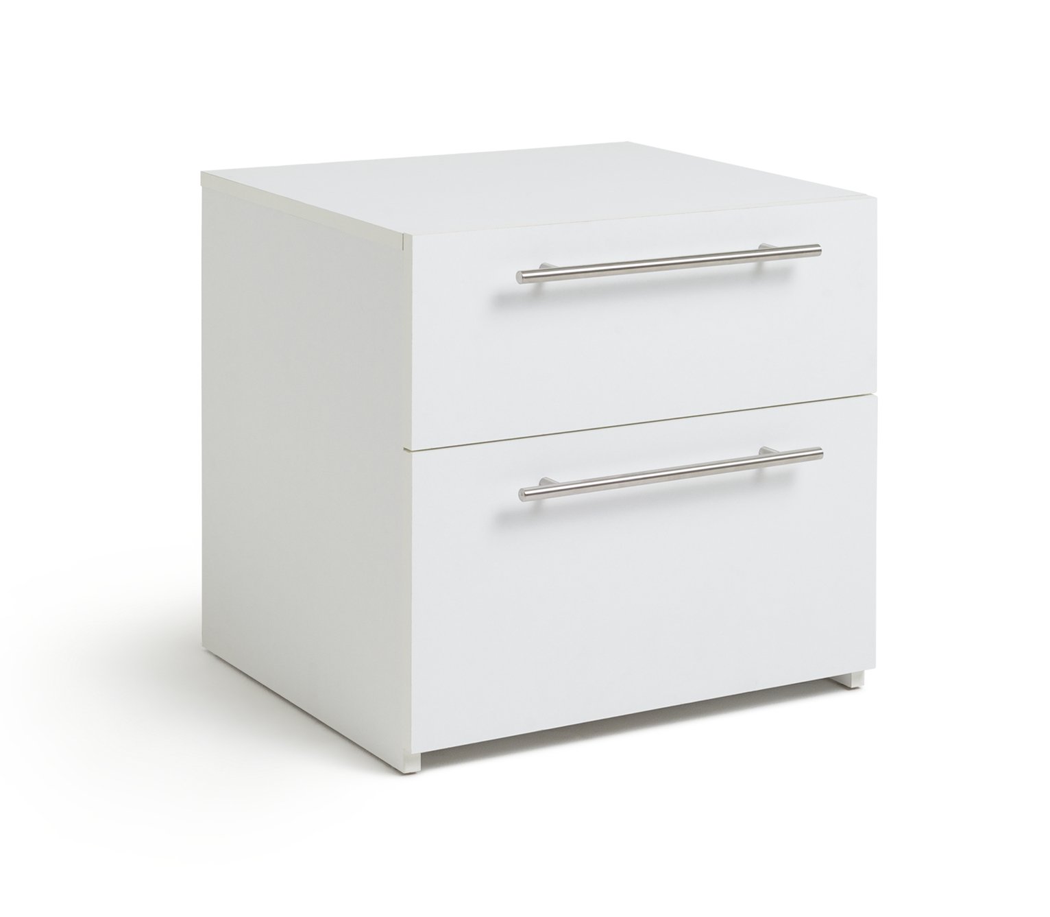 Habitat Atlas 2 Drawer Bedside Table - White