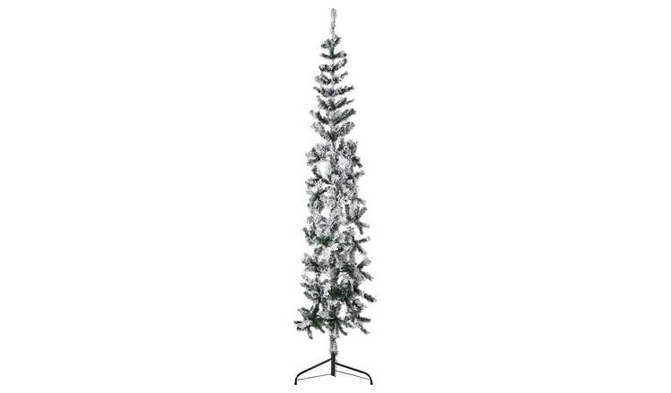Walplus 246 Tips Slim Half Artificial Christmas Tree - Green - 180 cm