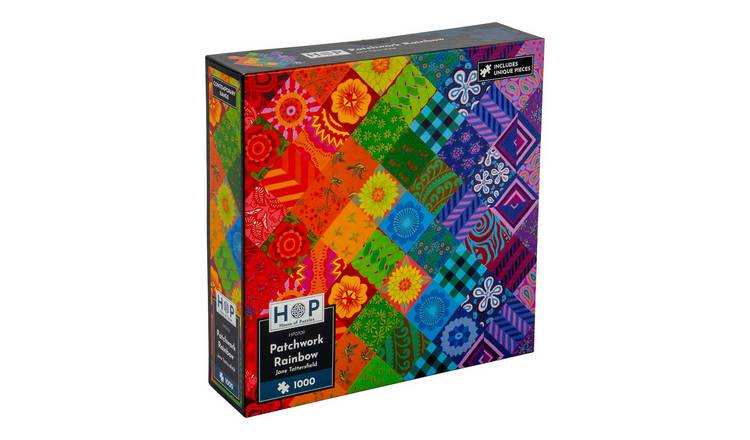 The House of Puzzles Patchwork Rainbow 1000 Piece Jigsaw Puzzle