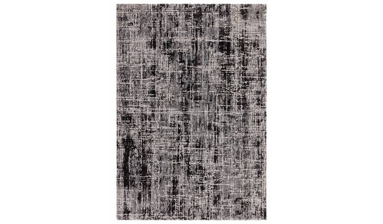 Mega Flooring Black Modern Abstract Rug - 160 x 230cm
