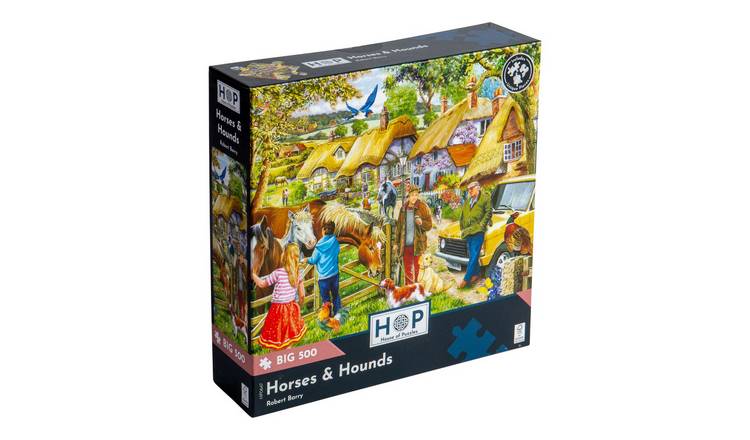 The House of Puzzles Horses & Hounds BIG 500 Piece Jigsaw Puzzle