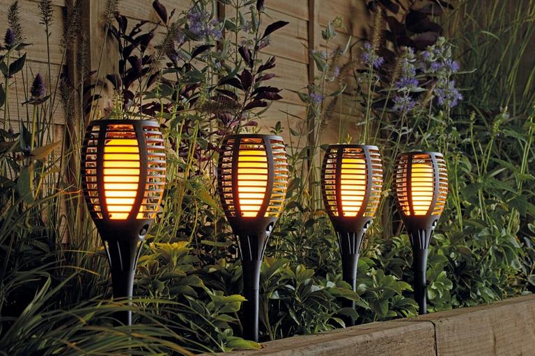 Outdoor lighting. Solar or battery lights add a magical touch.