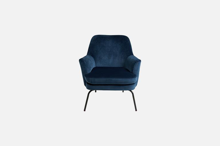 Habitat Celine Velvet Accent Chair - Blue.