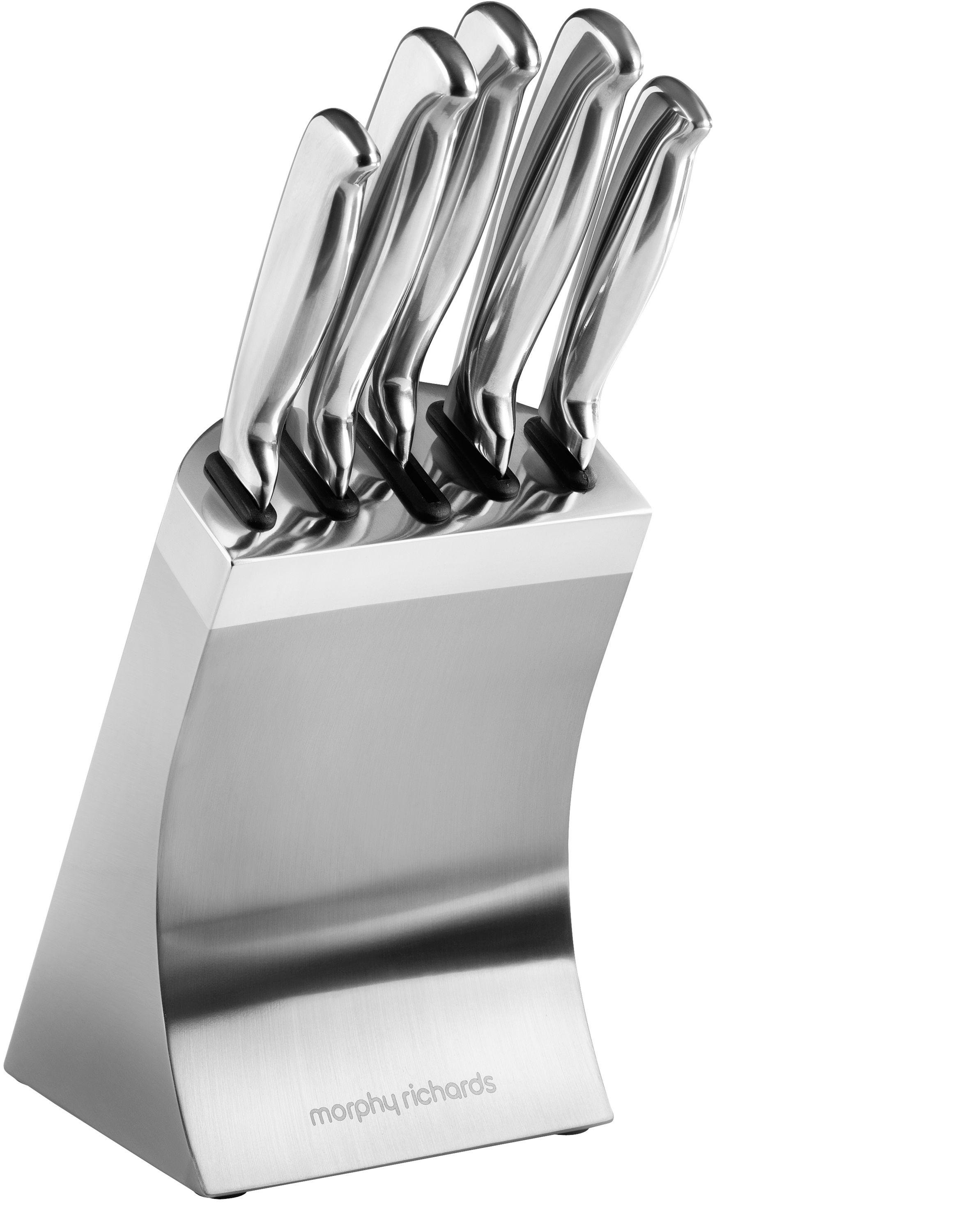 morphy richards 5 piece knife block