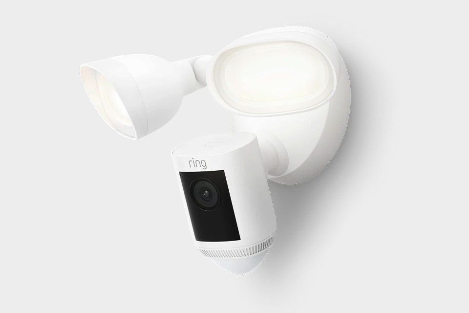 Ring Floodlight Wired Pro Cam Security Camera CCTV - White.