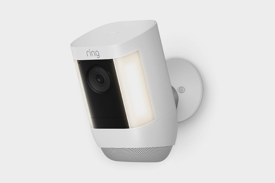 Ring Spotlight Cam Pro Battery Security Camera - White.