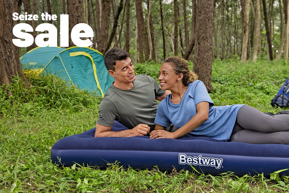  Save 20% on selected airbeds. Tables and sleeping bags.