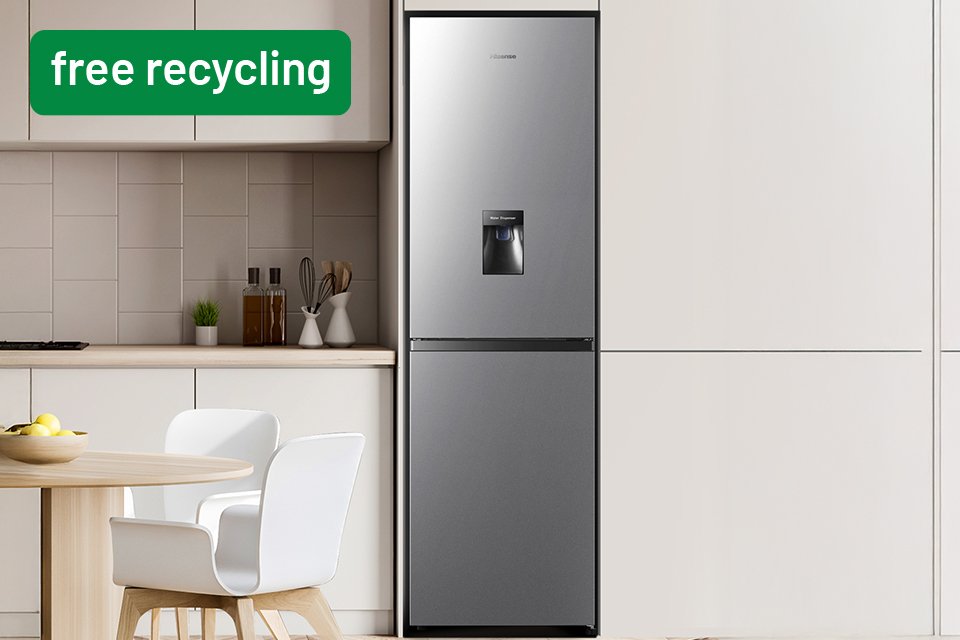 Recycling on us! Shop free recycling on selected large appliances.