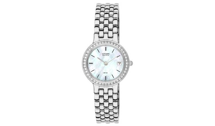 Buy Citizen Ladies Eco-Drive Crystal Bracelet Watch | Womens watches | Argos