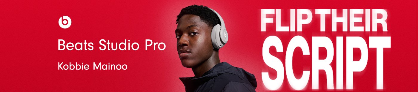 Beats Studio Pro. Kobbie mainoo. Flip their script.