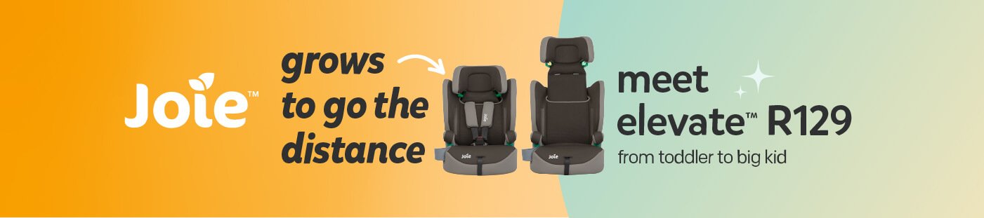 Joie. Grow to go the distance. Meet elevate™ R129 from toddler to big kid.
