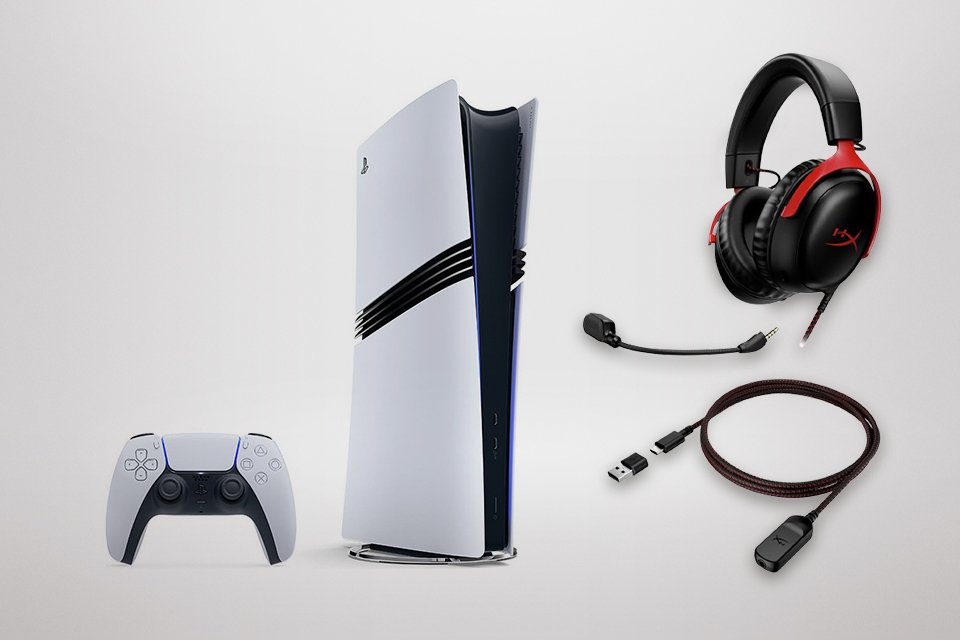 Buy a selected PS5 Console. And save 30% on a HyperX Cloud III Black and red wired headset.