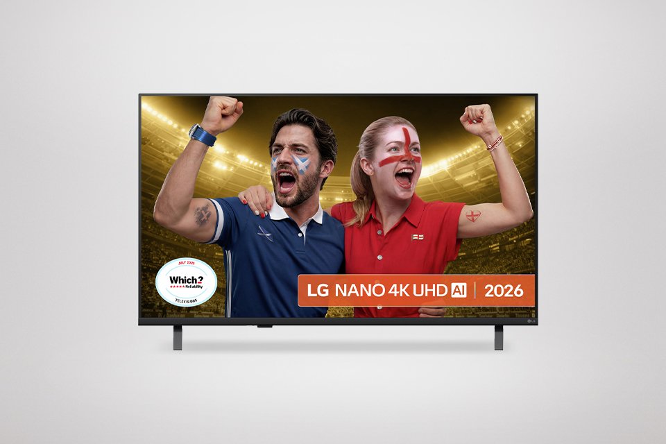 A LG 55 Inch 55NU8E0B3LA Smart 4k UHD HDR LED Nano AI TV.