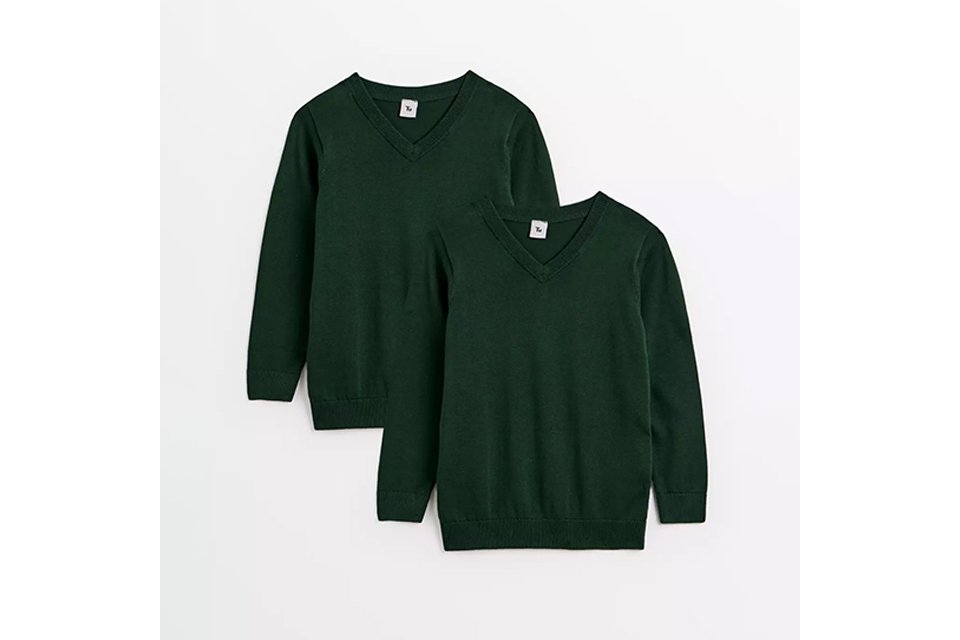 Green uniform.