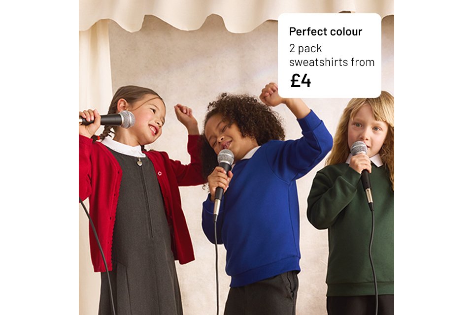Perfect colour 2 pack sweatshirts from £4.