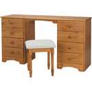 Argos pine 2024 dressing table stool