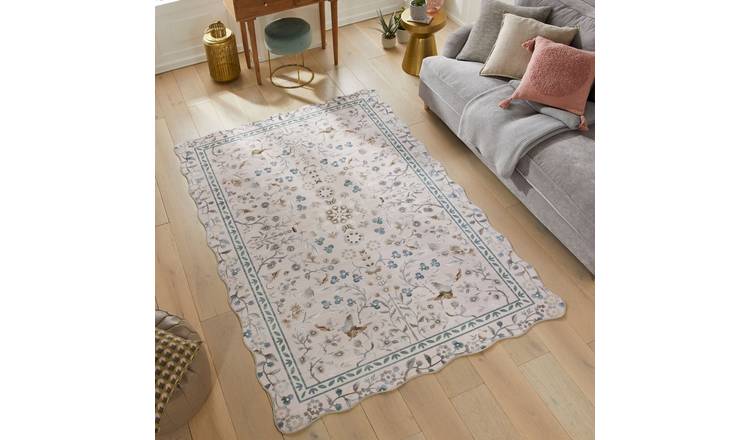 Mega Flooring Pink Traditional Bordered Rug - 160 x 230cm