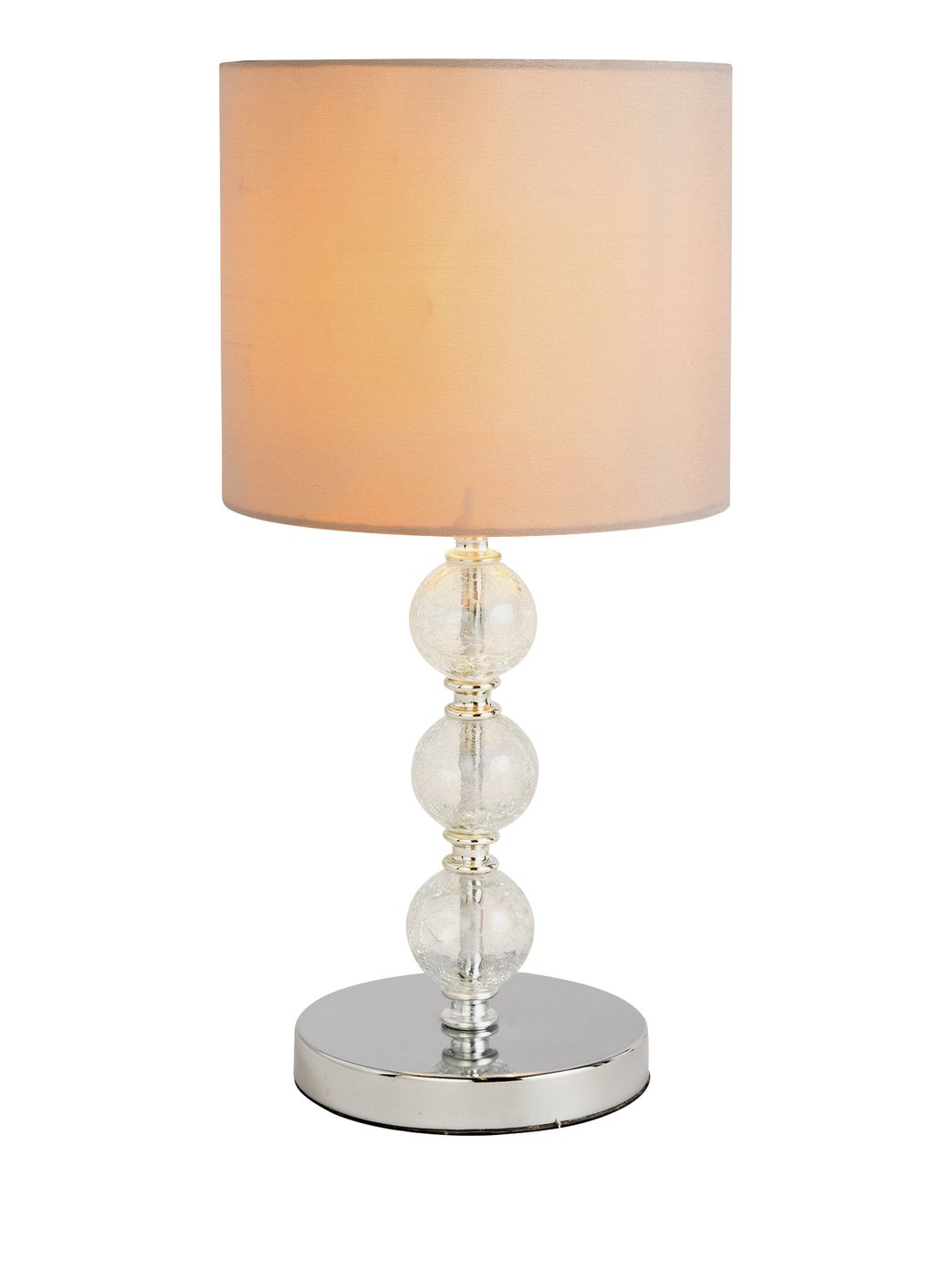 Argos Home Corsica Crackle Table Lamp - Chrome