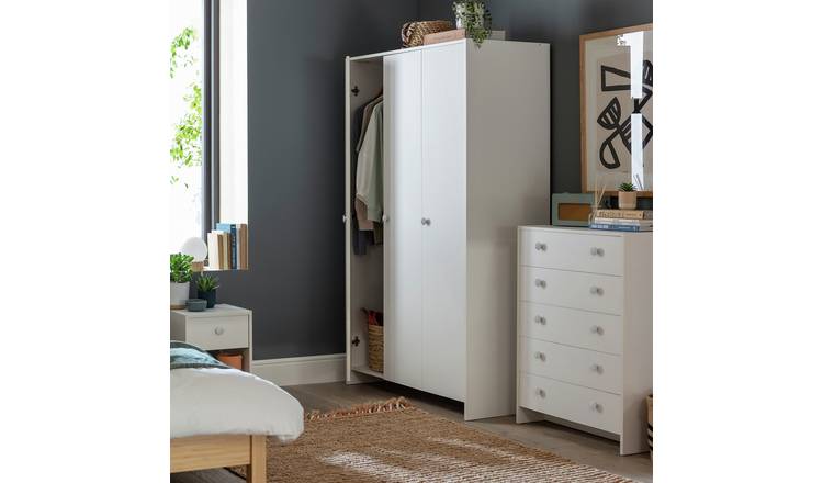 Argos white on sale wardrobe set