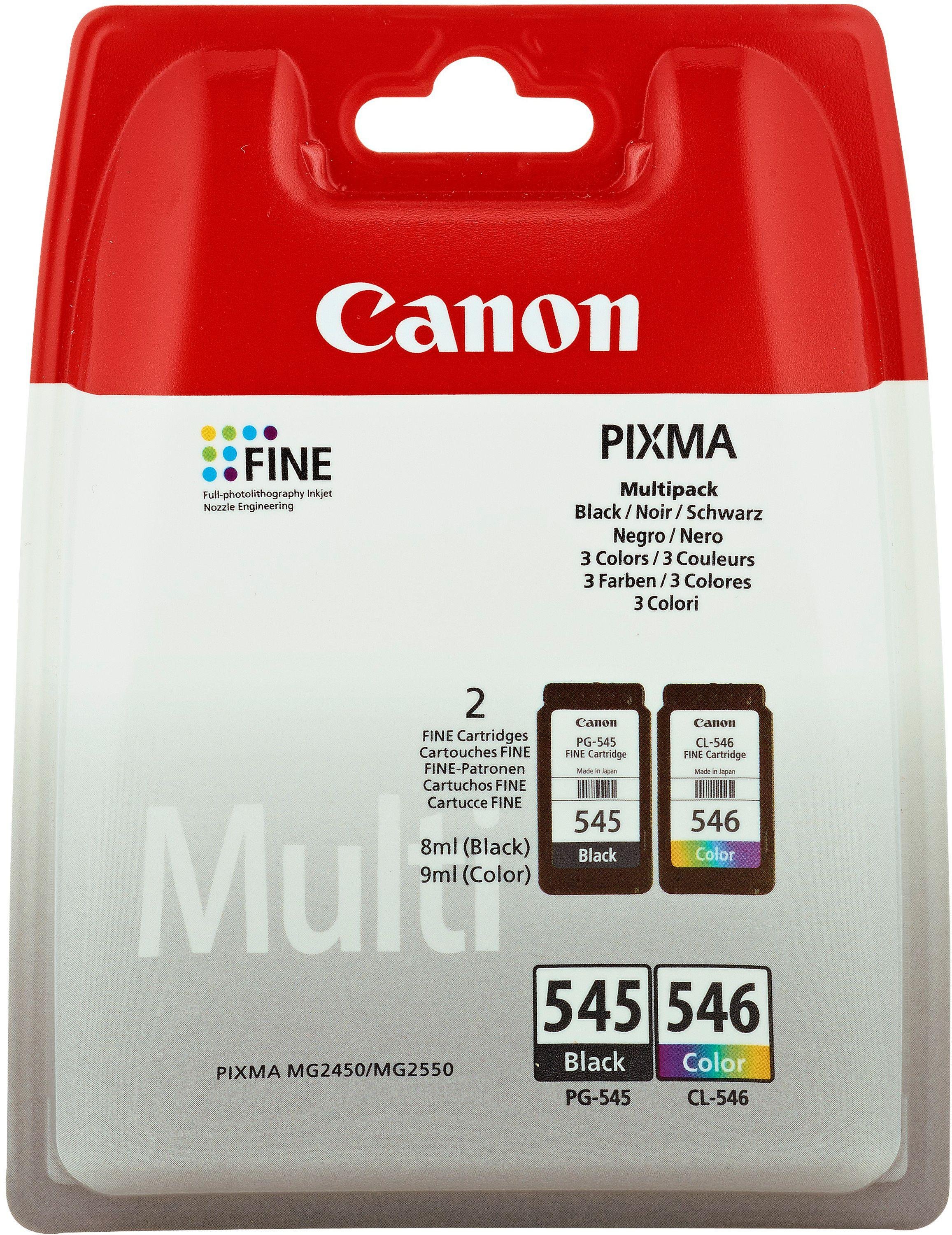 Canon PG-545 & CL-546 Ink Cartridges Black & Colour