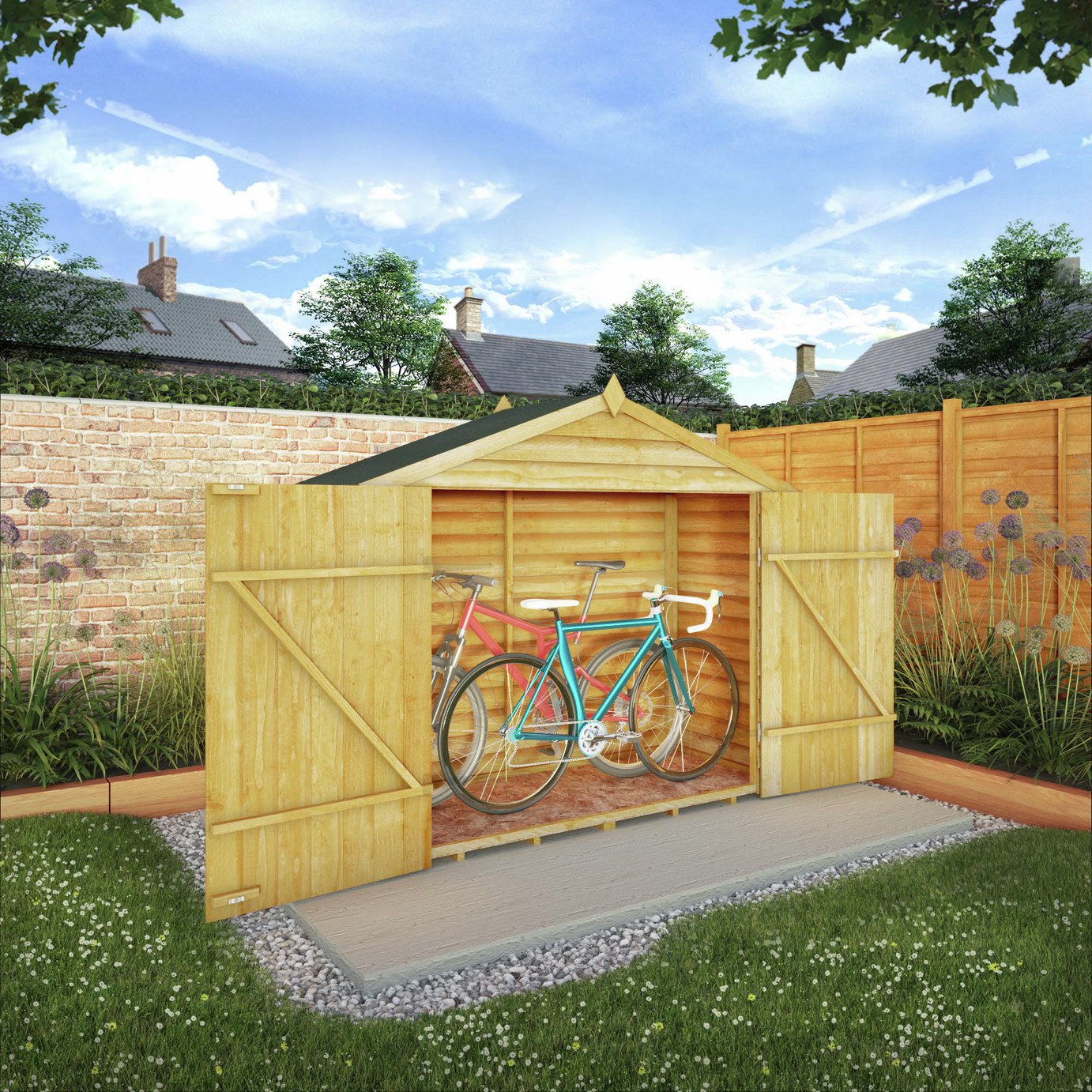 metal bike shed argos