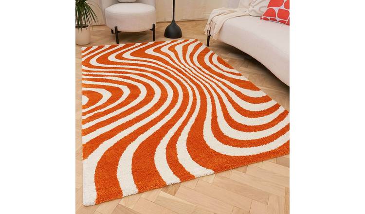 The Rugs Orange Joli Striped Rug - 160 x 230cm