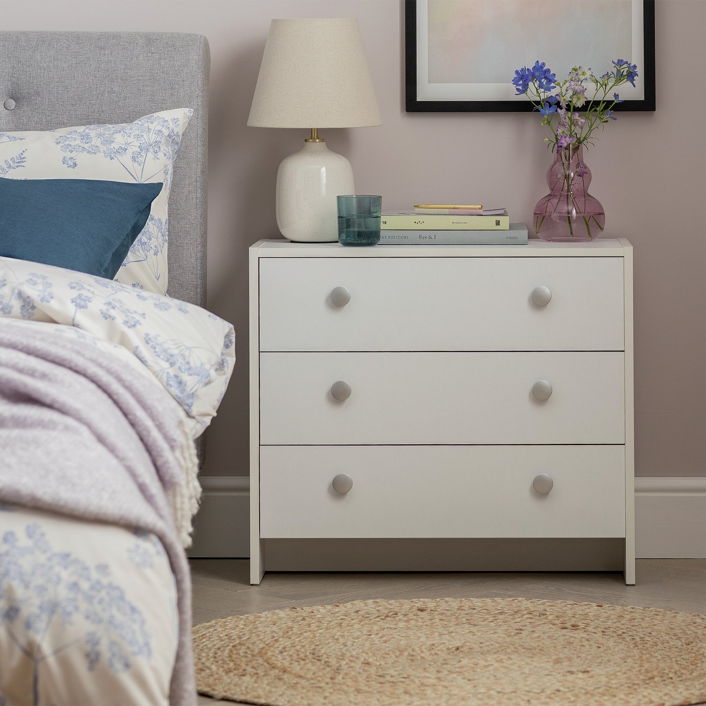 Argos Home Seville 3 Drawer Chest - White