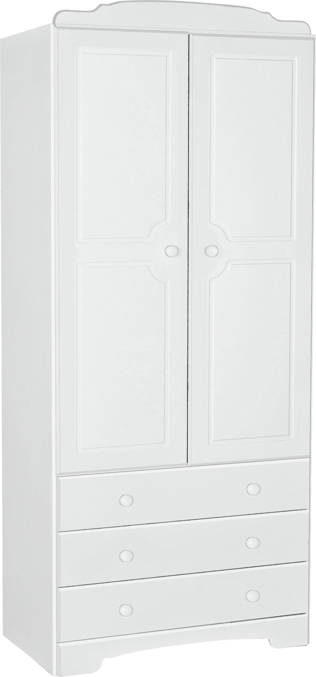 Argos Home Nordic 2 Door 3 Drawer Wardrobe - Soft White