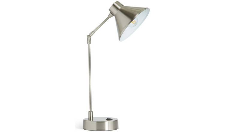 White metal deals desk lamp