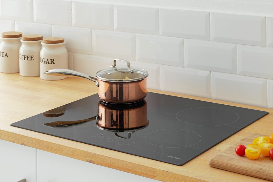 A pot on the Bush electric ceramic hob.