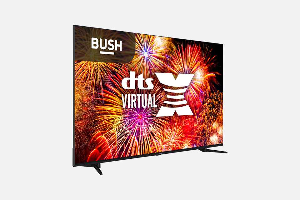 Bush 50-inch smart 4K UHD HDR QLED freeview TV.