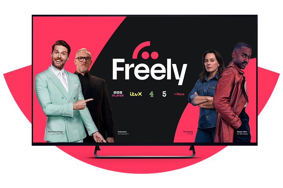 A smart TV equipped with the Freely platform.