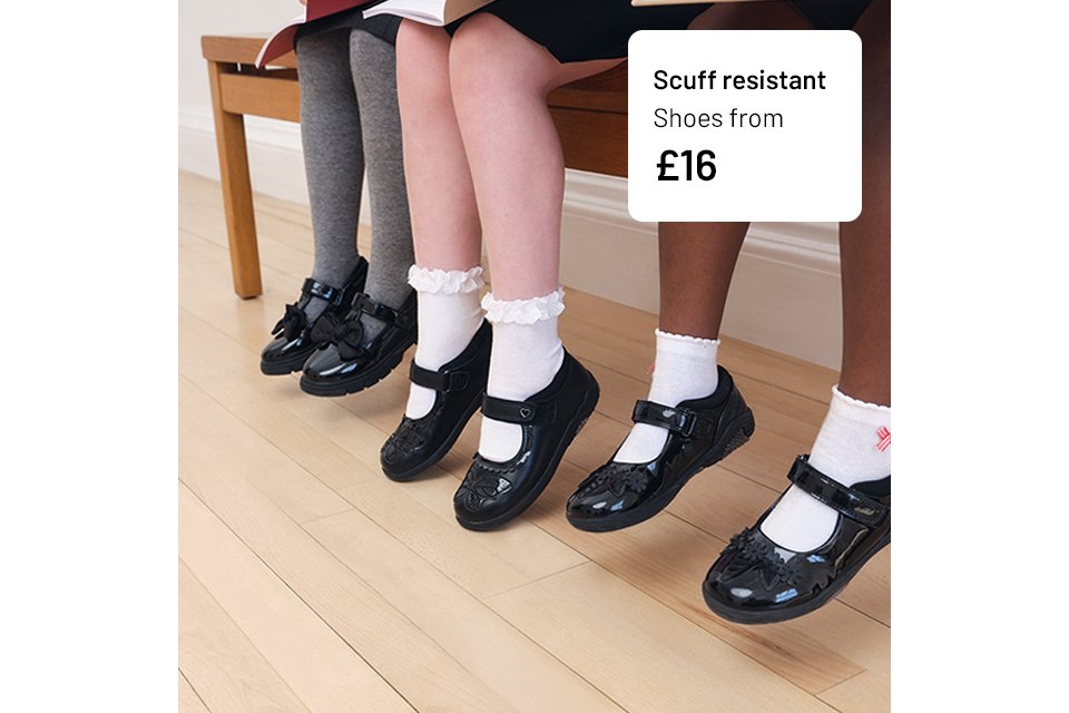 Scuff resistant Shoes from £16.