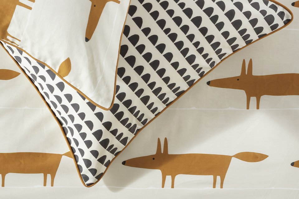 Habitat x Scion Mr Fox Cotton Cream Bedding Set - Single.