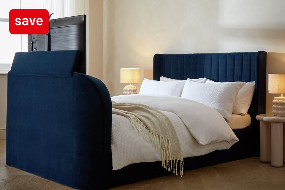 Save up to 1/3 on selected TV beds. Ideal for when matchtime meets bedtime.