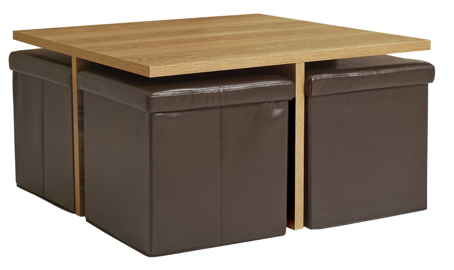 Argos Home Ohio Ottoman Coffee Table - Chocolate and Oak Eff