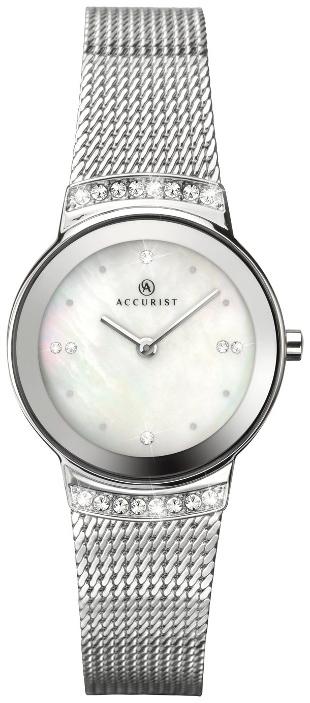 Accurist Ladies Silver Mesh Strap Watch