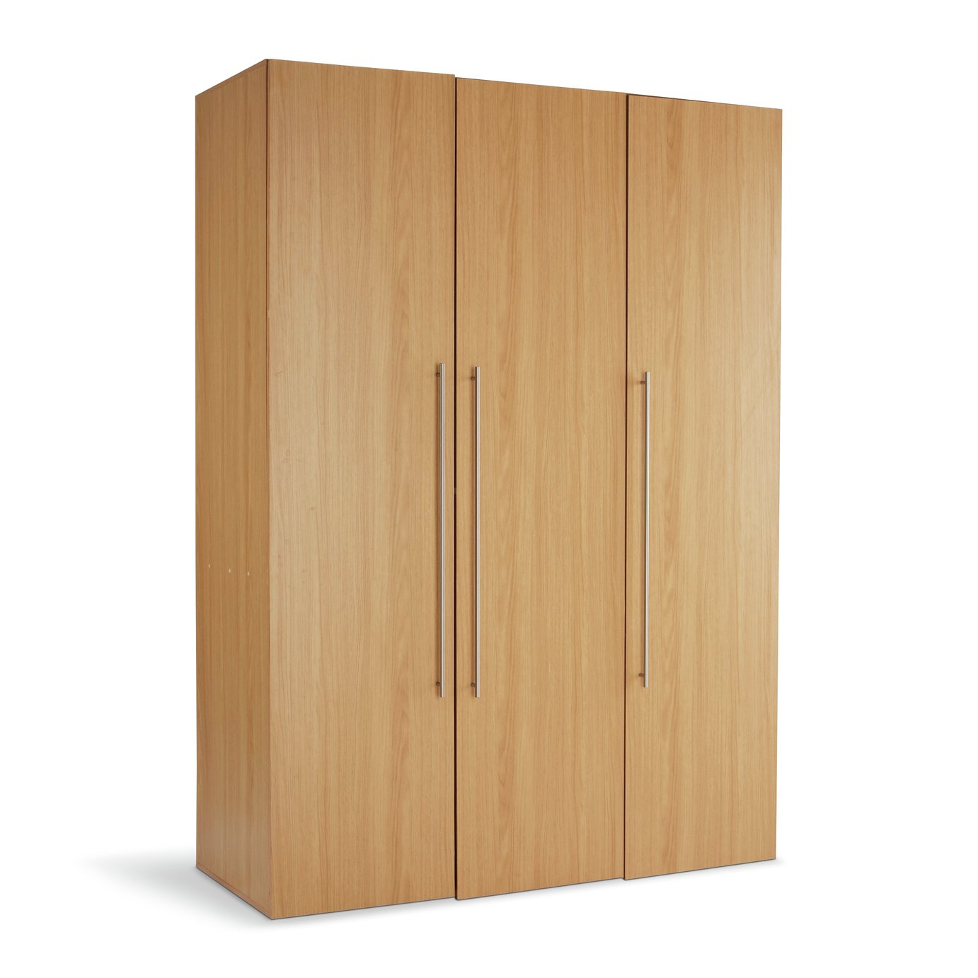 Argos Home Atlas 3 Door Tall Wardrobe - Oak Effect