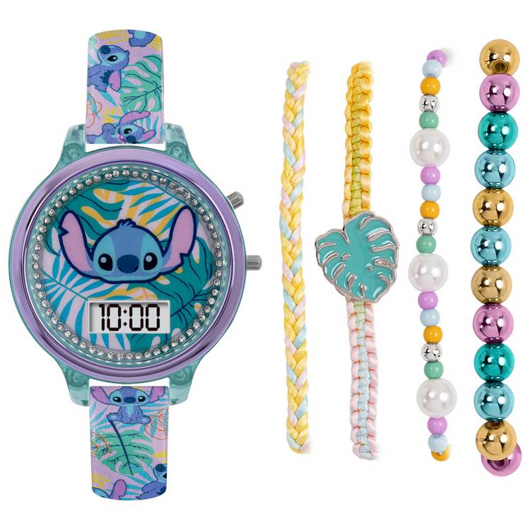 Disney Lilo and Stitch Digital Watch and Bracelet Set 0