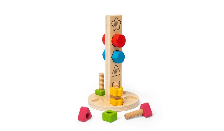 Bigjigs Toys Nuts & Bolts Tower - 12 Months +