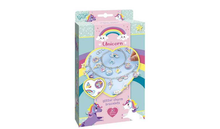 Totum Unicorn Puffy Charm Bracelets Jewellery Craft Activity Set