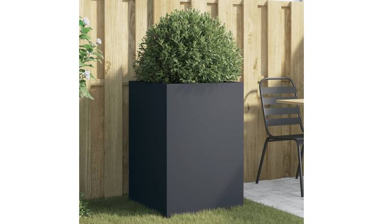 Walplus Steel Garden Planter - Anthracite - 52 x 48 x 75 cm