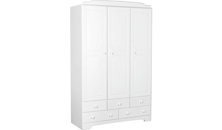 Argos Home Nordic 3 Door 5 Drawer Wardrobe - Soft White
