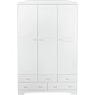Buy Argos Home Nordic 3 Door 5 Drawer Wardrobe - Soft White | Wardrobes