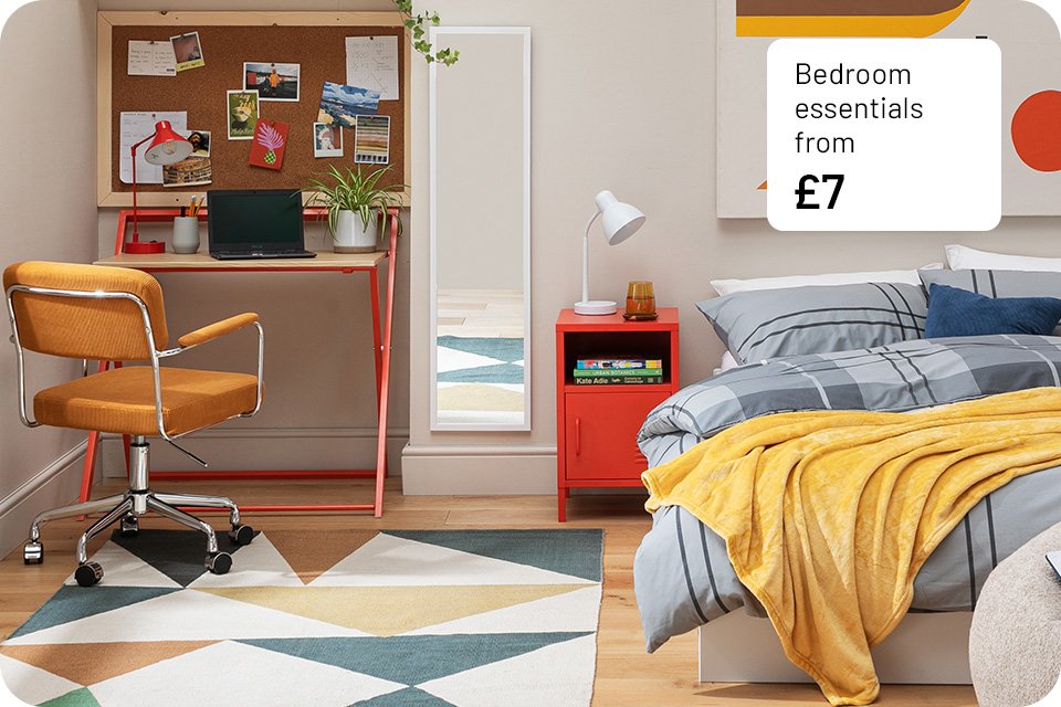Bedroom essentials from £7