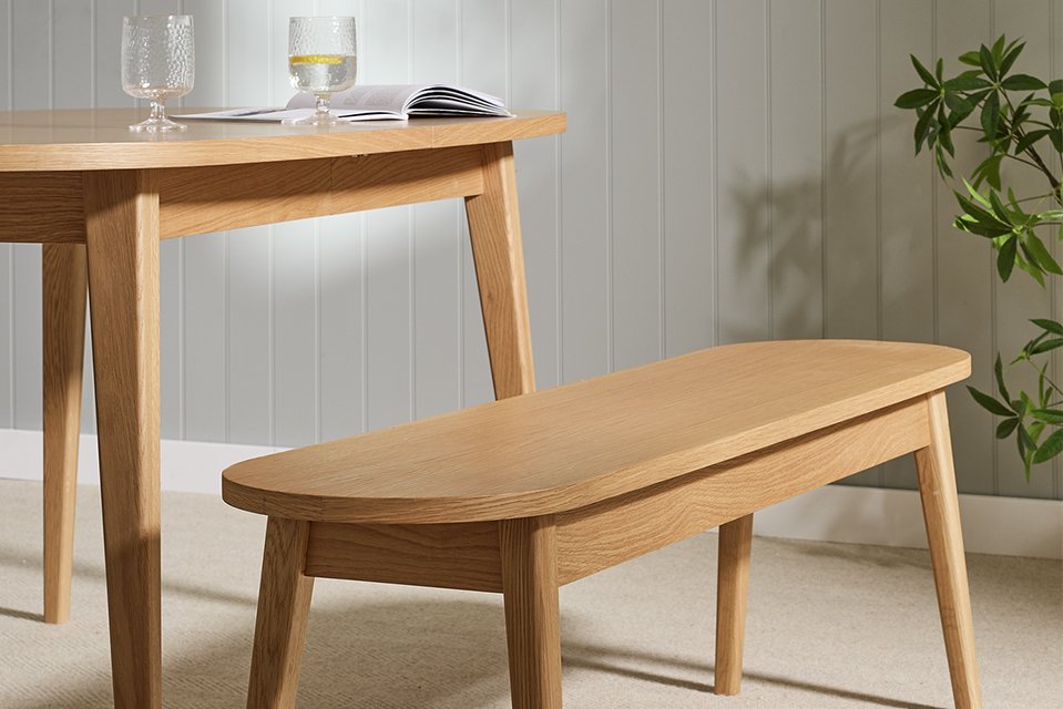 Habitat Etta 3 Seater Dining Bench - Natural.